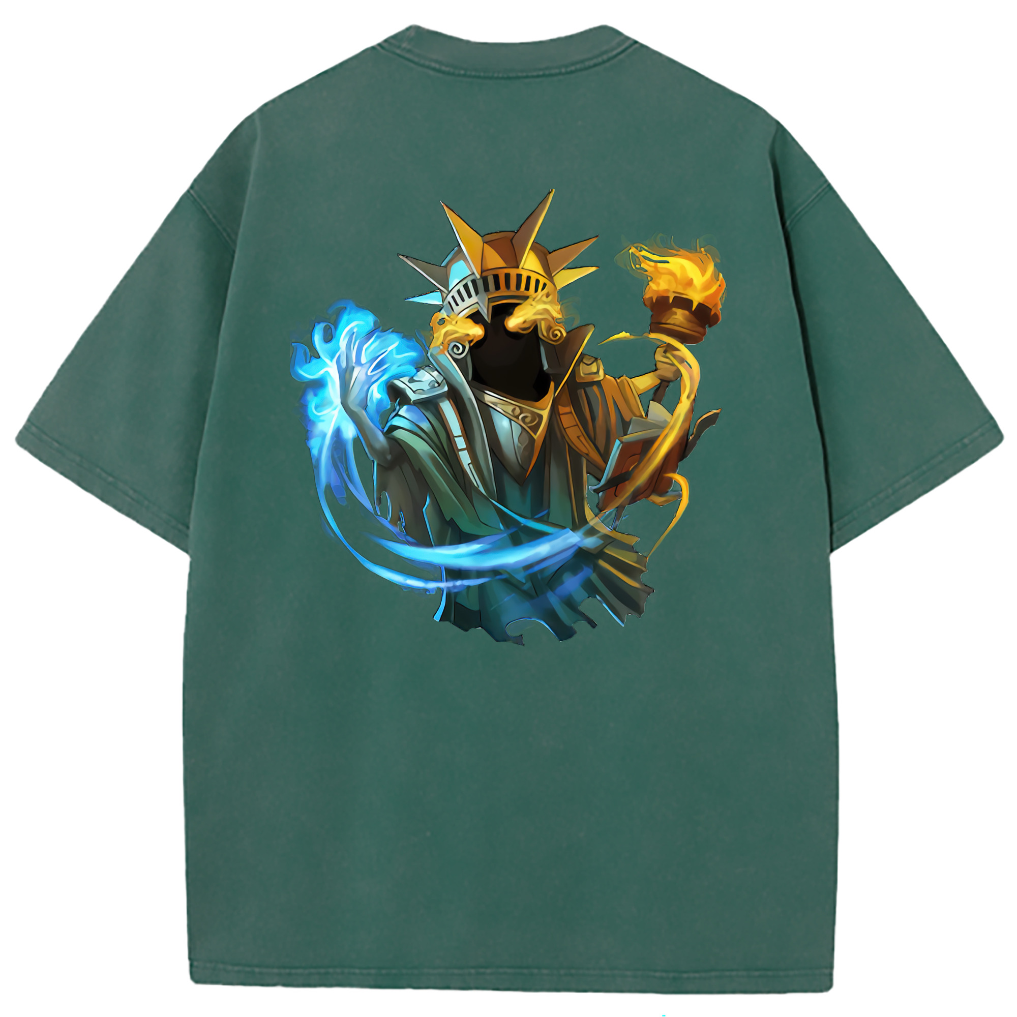 （画像用） リーグ・オブ・レジェンド League of Legends LOL 綿100% ヴィンテージ風 半袖Tシャツ（背面プリント）
